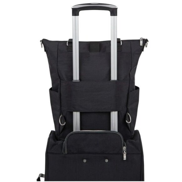 Baggallini Backpack Shoulder Tote Bag All Set 3-in-1 Black NWT RFID NEW $130 main image 6